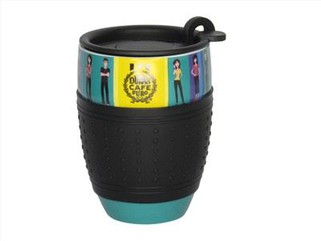 Kerámia utazóbögre fedéllel